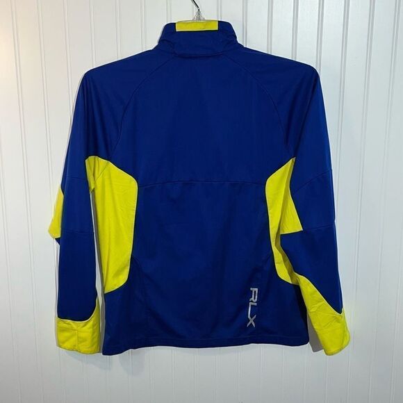 Ralph Lauren RLX Performance Jacket Men Small Blue Yellow Long Slv Full Zip Golf - Picture 7 of 12